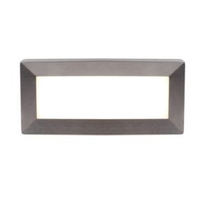 Searchlight Ankle Outdoor Wall Light Satin Silver Metal & Polycarbonate