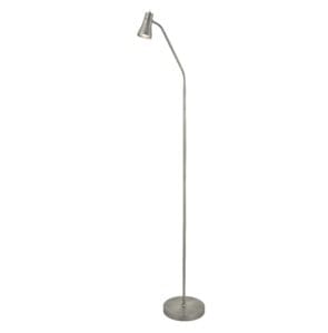 Searchlight Jolly Floor Lamp Satin Silver Metal