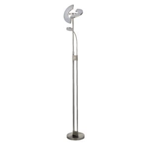 Searchlight Gio Floor Lamp Satin Nickel & Chrome Metal