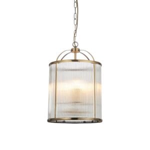 Endon Lambeth Ribbed 4lt Pendant