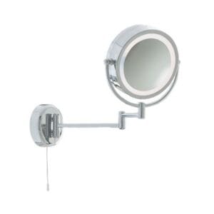 Searchlight Illuminating Bathroom Mirror With Swing Arm  Chrome IP44