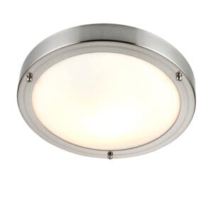 Saxby Portico satin Nickel IP44 40W
