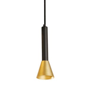 Searchlight Signal Pendant Black & Gold Metal