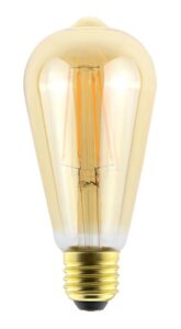 Integral Sunset Vintage Filament St64 Bulb E27 806Lm 5.9W 2200K Dimmable 300 Beam Amber