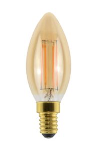 Integral Sunset Vintage Filament Candle Bulb E14 470Lm 3.4W 2200K Dimmable 300 Beam Amber