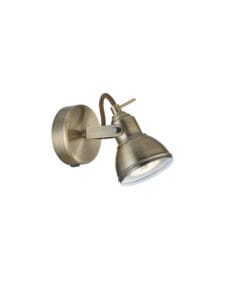 Searchlight Focus Spotlight Wall Light Antique Brass Metal