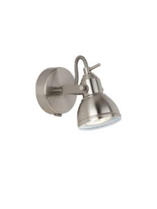 Searchlight Focus Spotlight Wall Light Satin Silver Metal