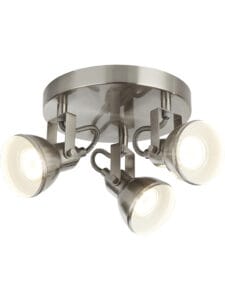 Searchlight Focus 3Lt Round Spotlight Satin Silver Metal