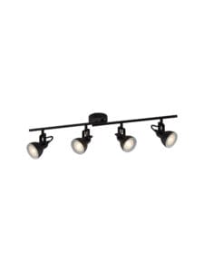Searchlight Focus 4Lt Split Bar Spotlight Black Metal