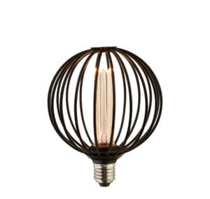 Searchlight Globe Lamp Black Metal