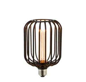 Searchlight Drum Lamp Black Metal