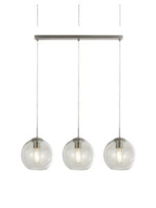 Searchlight Balls 3Lt Bar Pendant Chrome & Clear Glass