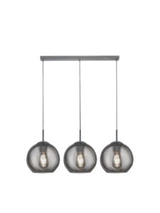 Searchlight Balls 3Lt Bar Pendant Chrome Metal & Smoked Glass