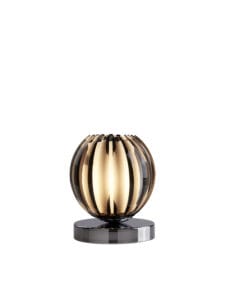 Searchlight Claw Touch Table LampChrome Smoked Acrylic & Frosted Glass