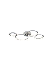 Searchlight Solexa 4Lt Ring Flush Chrome Metal