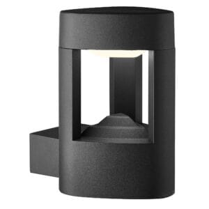 Searchlight Michigan Outdoor Wall Light Dark Grey Metal & Polycarbonate
