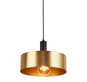 Searchlight Knox Pendant Black & Gold Metal