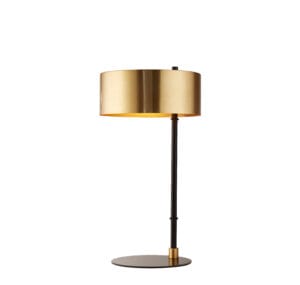 Searchlight Knox Table Lamp Black & Gold Metal