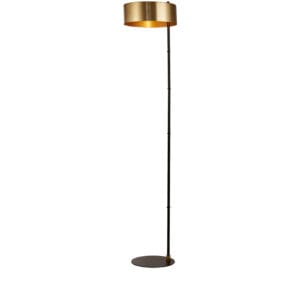 Searchlight Knox Floor Lamp Black & Gold Metal