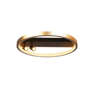 Searchlight Grace Flush Black & Gold Metal