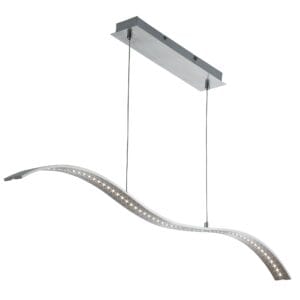 Searchlight Wing Bar Pendant Satin Silver Metal