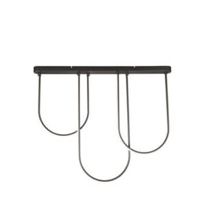 Searchlight Chime LED Flush Matt Black Metal