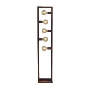 Searchlight Oblong 5Lt Floor Lamp Rustic Brown Metal