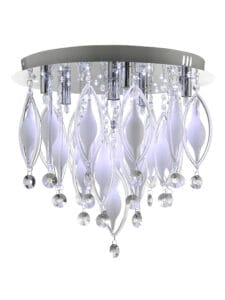 Searchlight Spindle 6Lt LED Remote Control Flush Chrome & Glass