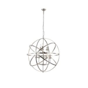 Searchlight Orbit 8Lt Pendant Satin Silver Metal