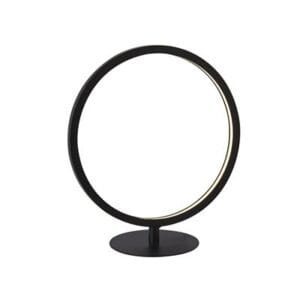 Searchlight Cirque Ring Table Lamp Black Metal & Opal Silicon