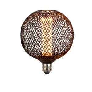 Searchlight Wire Mesh Effect Globe Lamp Black Metal