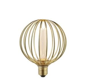 Searchlight Globe Lamp Gold Metal