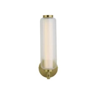 Searchlight Mod LED Wall Light Satin Brass Metal Opal Acrylic & Clear