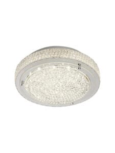 Searchlight Florida Flush Chrome Metal & Clear Crystal