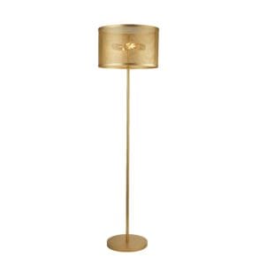 Searchlight Fishnet Floor Lamp Gold Metal & Mesh Shade