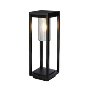 Searchlight Atlanta Outdoor Post Black Metal & Polycarbonate