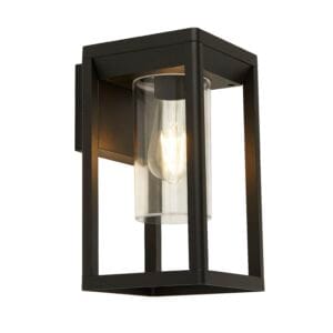 Searchlight Atlanta Outdoor Wall Light Black Metal & Polycarbonate