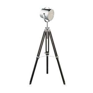 Searchlight Studio Adjustable Floor Lamp Black & Chrome Shade