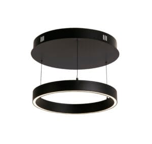 Searchlight Layla Gesture Control Pendant Black Metal & Opal Acrylic