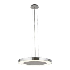 Searchlight Lexi Pendant Chrome Metal & Crushed Ice Effect Glass