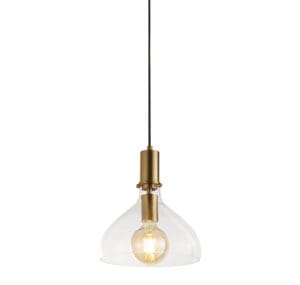 Searchlight Margarita Pendant Brass Metal & Clear Glass