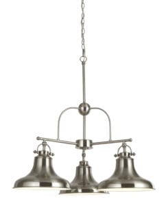 Searchlight Dallas 3Lt Pendant Satin Silver