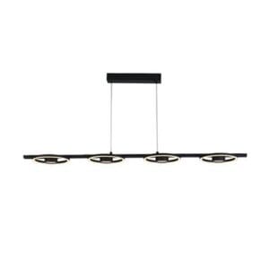 Searchlight Space 4Lt LED Bar Pendant Black Metal