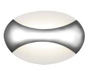 Searchlight Glow LED Wall Light Oval Chrome/Sand White