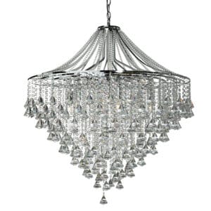 Searchlight Dorchester 7Lt Pendant Chrome & Crystal