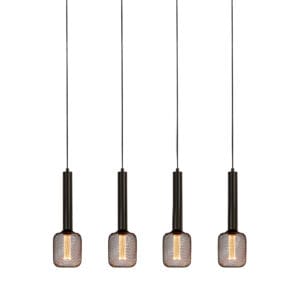 Searchlight Dulwich 4Lt Bar Pendant Black Metal