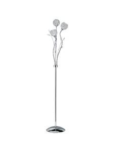 Searchlight Bellis II 3Lt Floor Lamp Chrome & Clear Glass