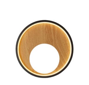 Searchlight Curio Wall Light Black Metal & Wood