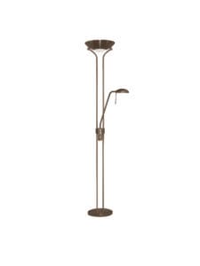 Searchlight Mother & Child Floor Lamp Antique Brass Metal & Glass
