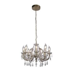 Searchlight Utah Outdoor 8Lt Pendant Gold & Crystal
